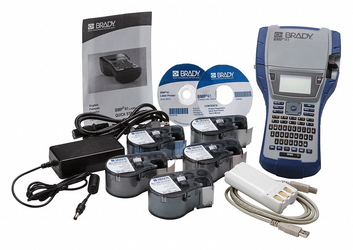 BRADY Handheld Label Printer Kit Facility ID Starter Kit, No Wireless