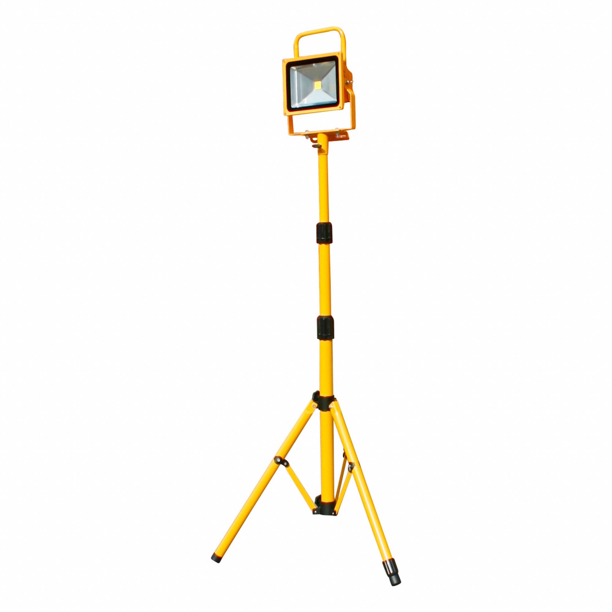 FLOODLIGHT, TRIPOD, 3000 LUMENS, 50,000 HR, 120 V, 30 W, YELLOW, TEMPERED GLASS, AL