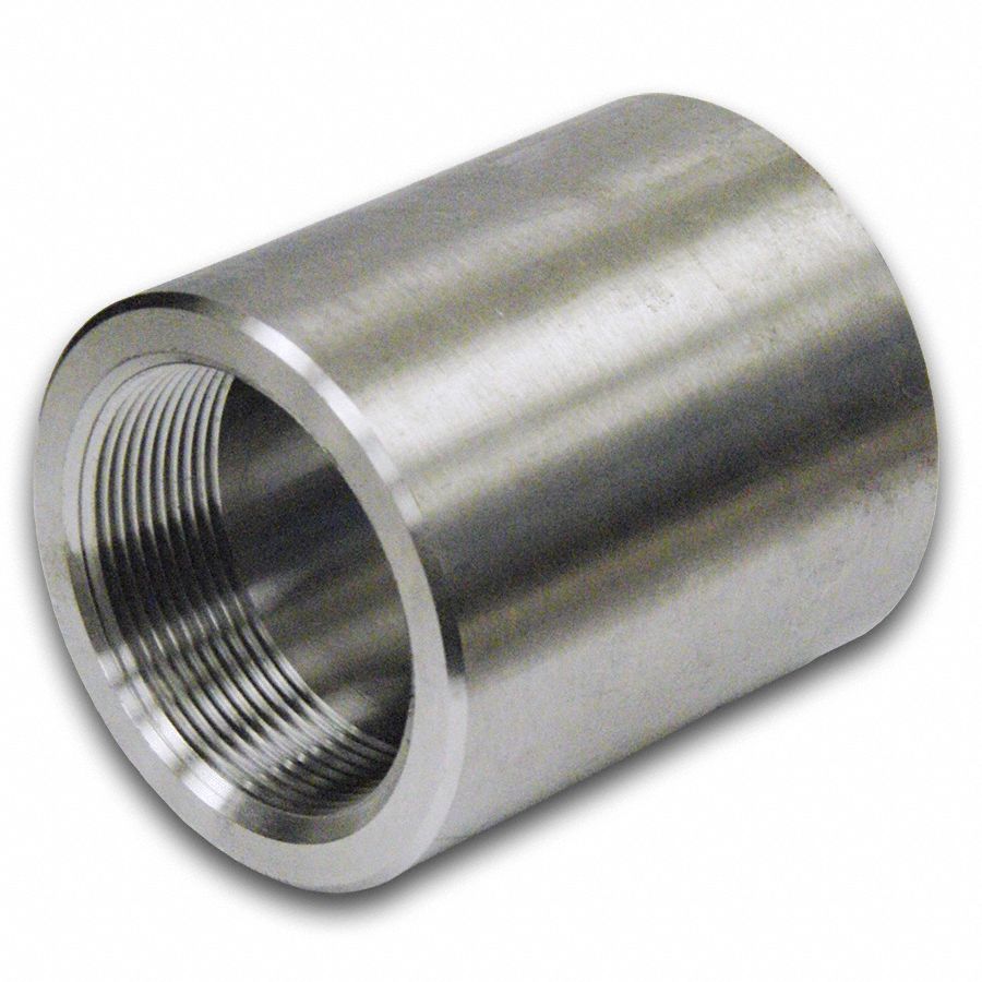 Grainger Approved 316316l Stainless Steel Coupling Fnpt 1 12 In Pipe Size Pipe Fitting 9804