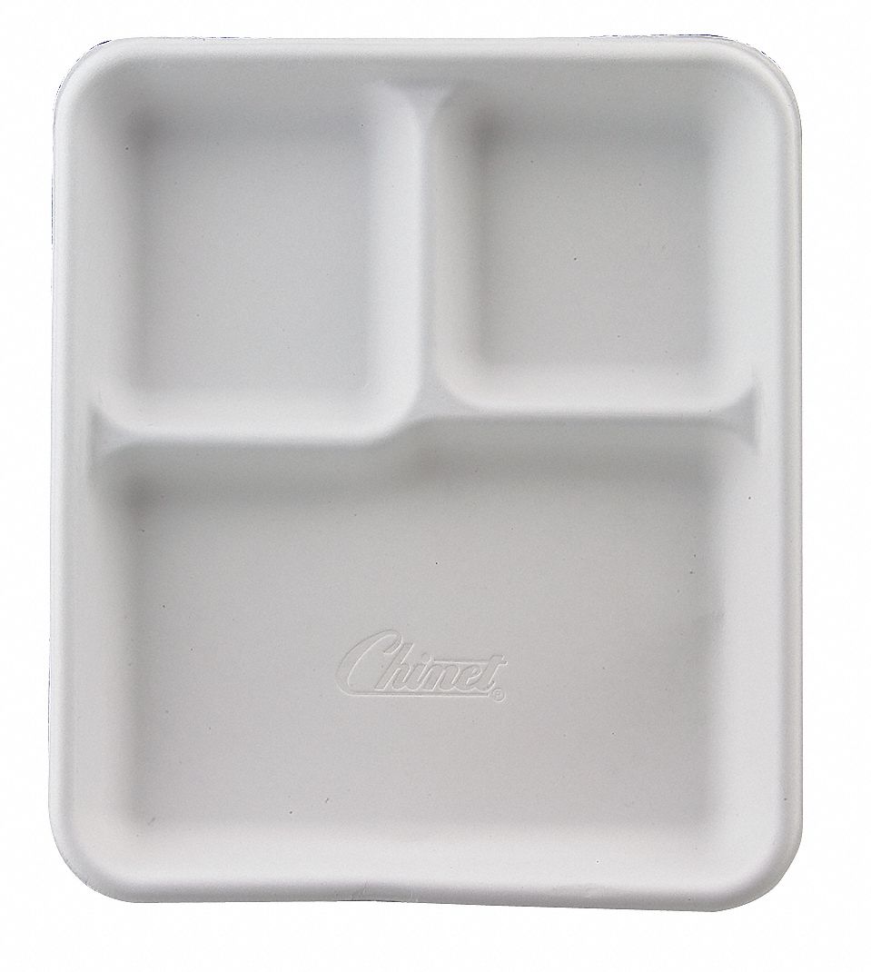 20Y356 - Cafeteria Tray White 3 Comp PK500