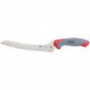 9 in Offset Serrated Knife, Gray/Red