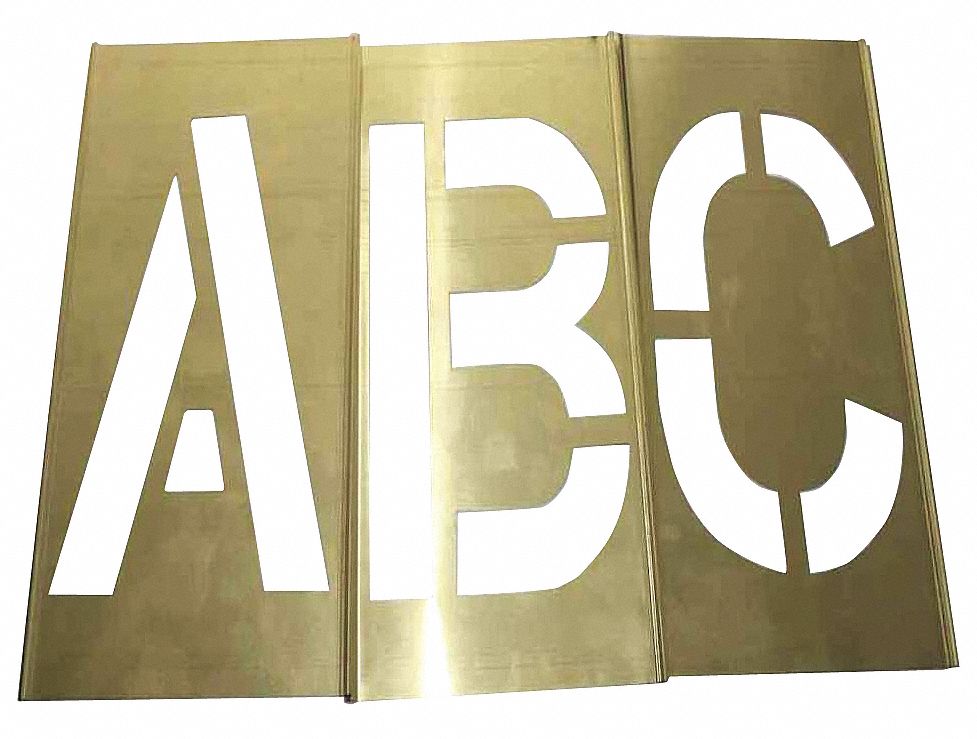 Stencil Set: Ampersand (&)/A to Z/Comma (, )/Dash (-)/Period (.), 1 in Character Ht