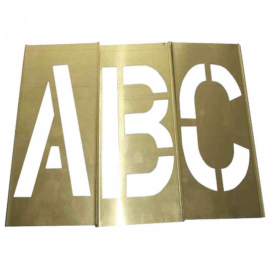 Brass Stencils Letter Set