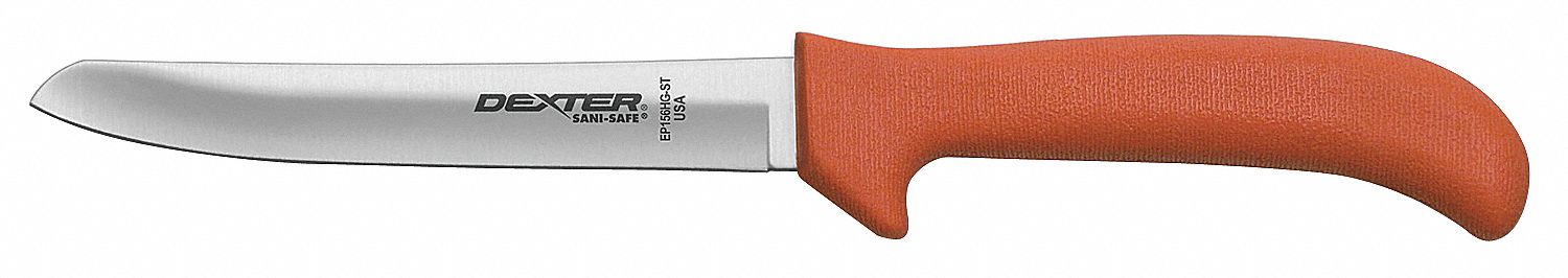 DEBONING KNIFE,ORANGE,6 IN.