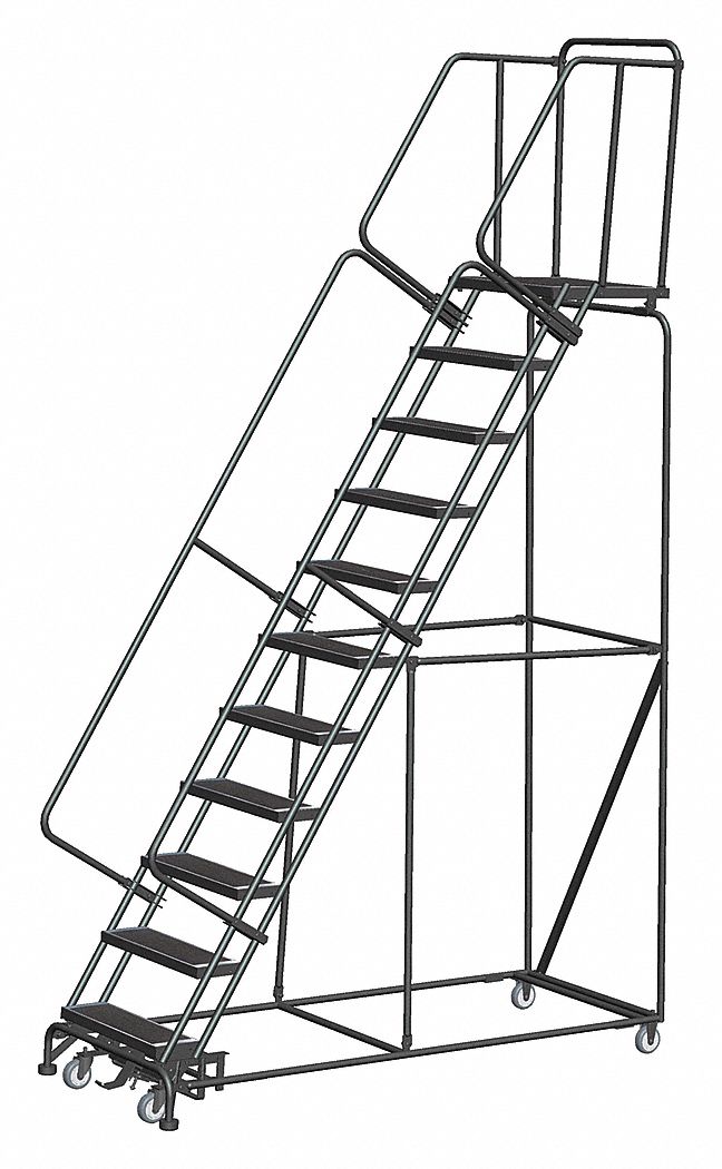 Rolling Ladder,Steel,110 In.H - Grainger