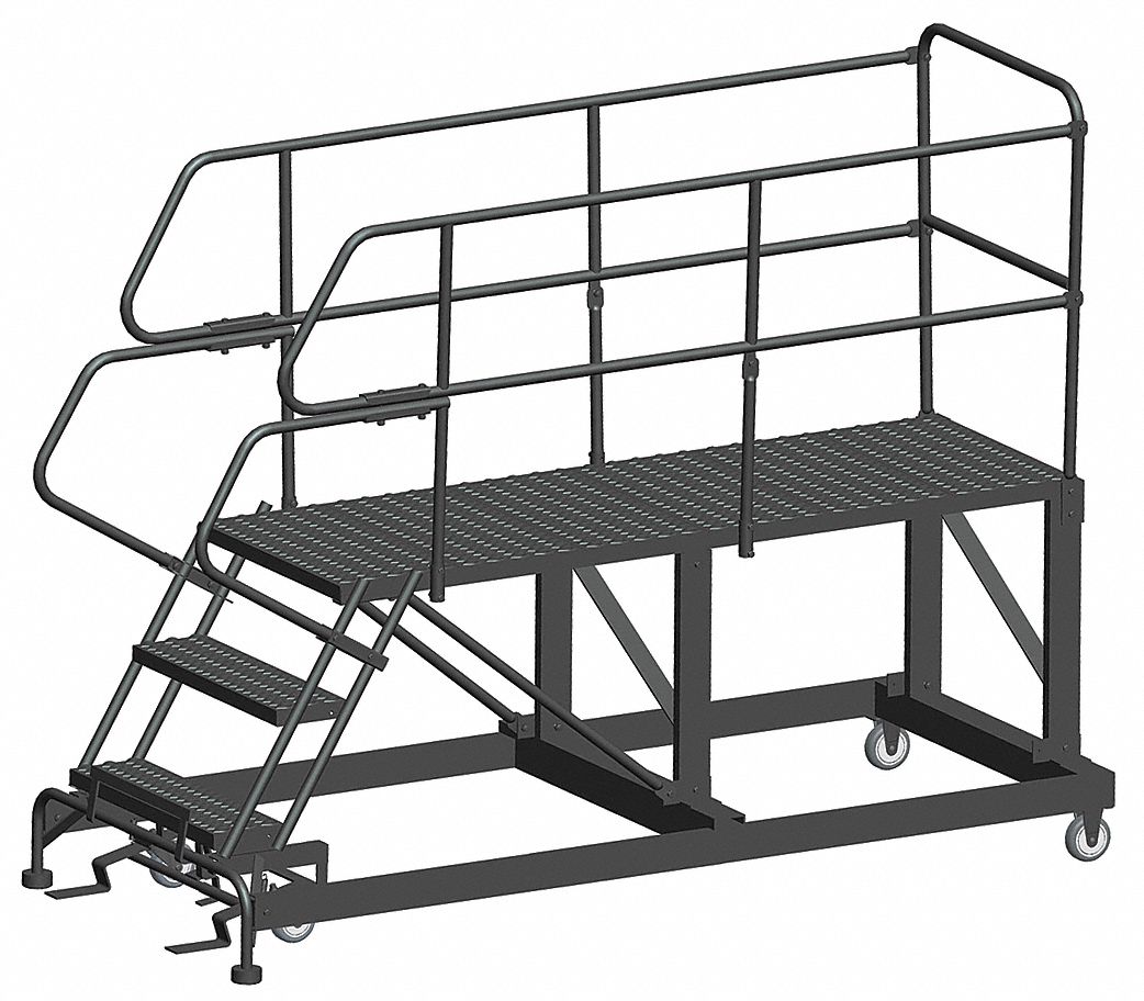 BALLYMORE Rolling Work Platform, Steel, Single Access Platform Style