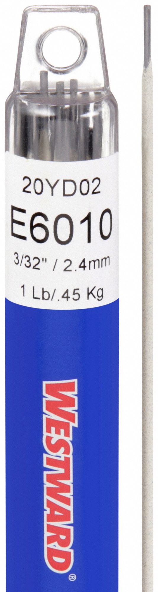 Stick Electrode: Carbon Steel, E6010, 3/32 in x 14 in, 1 lb