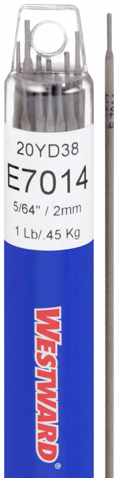 Stick Electrode: Carbon Steel, E7014, 5/64 in x 14 in, 1 lb