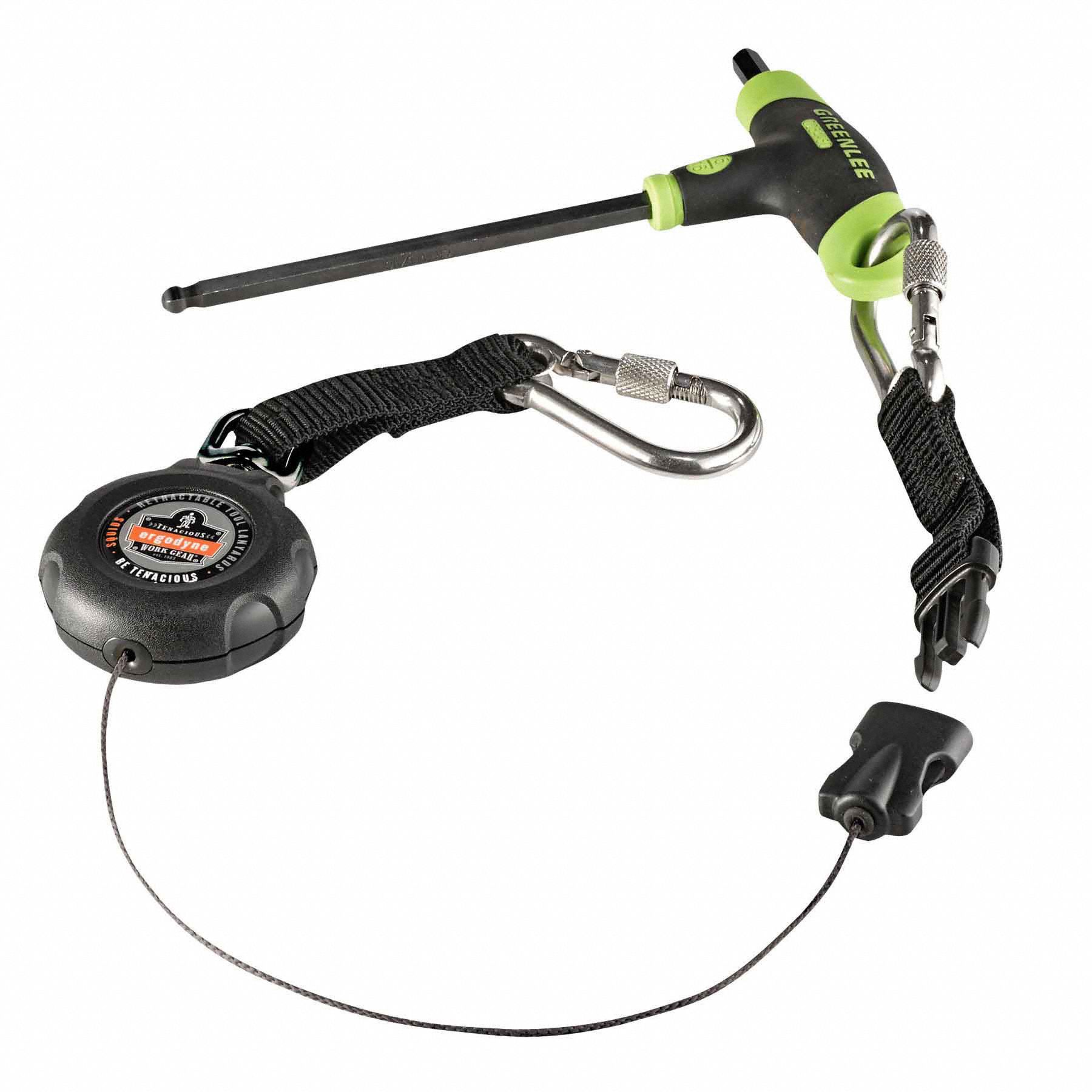 Ergodyne Retractable Tool Lanyard, Retractable Tether Style, 1 Lb 