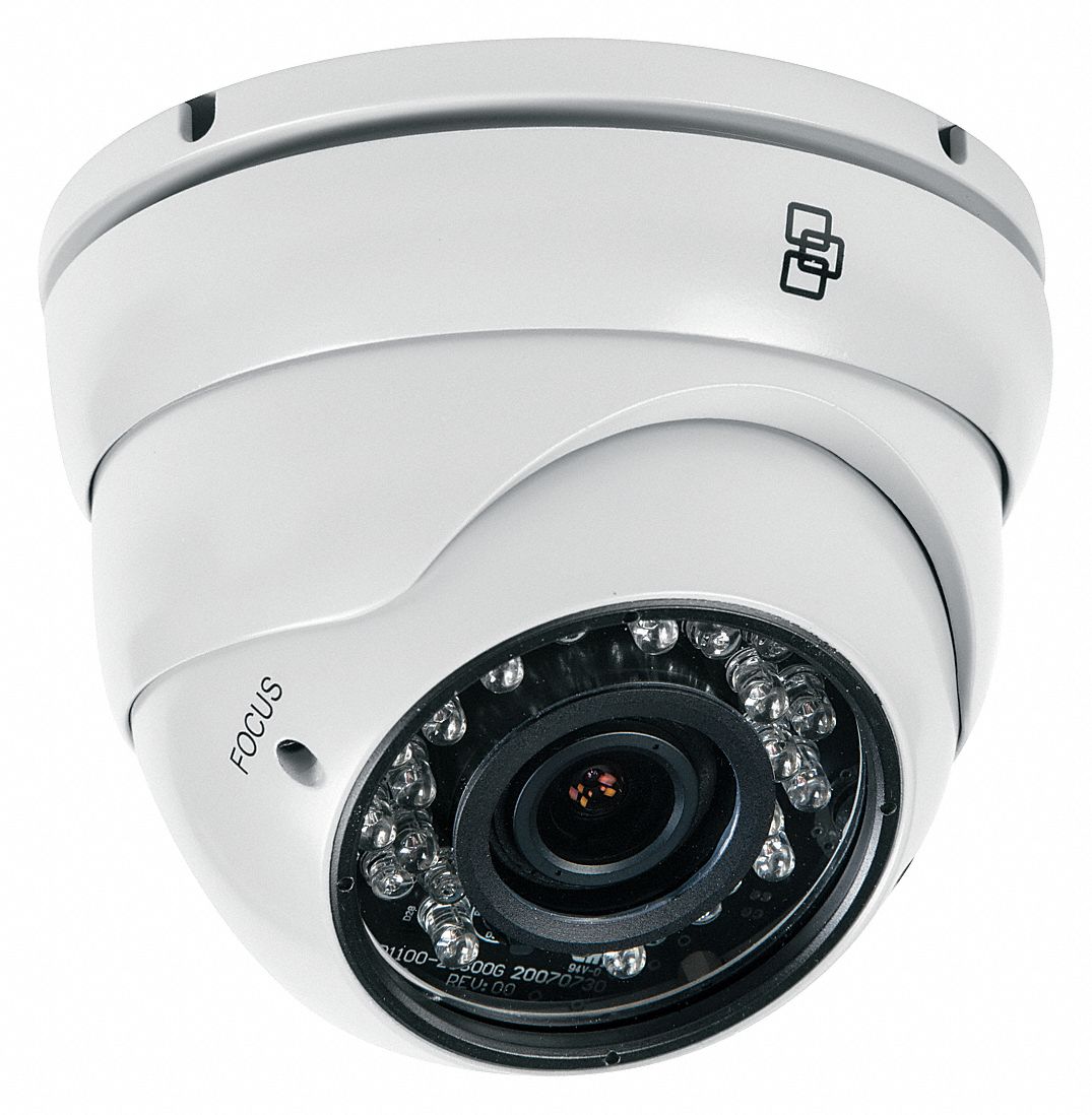 TRUVISION IR Analog Camera, Turret Dome, Fixed Iris Lens, Voltage 12V