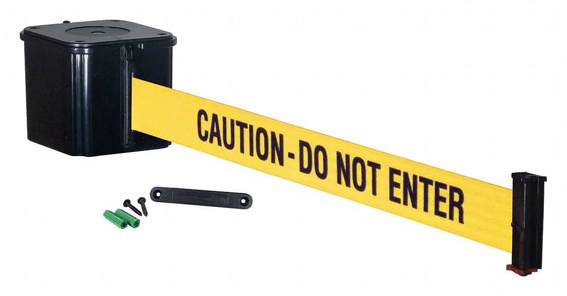 Retractable Door Barrier Belt 2M Authorised Security Access Only  Warning Signs 