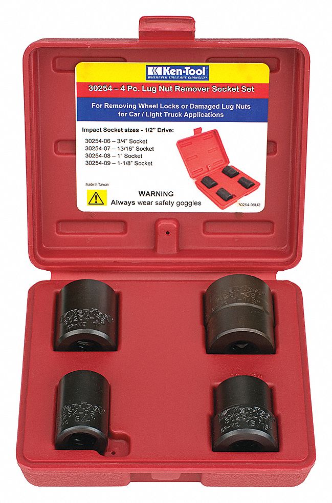 LUG NUT REMOVER SET 4PC