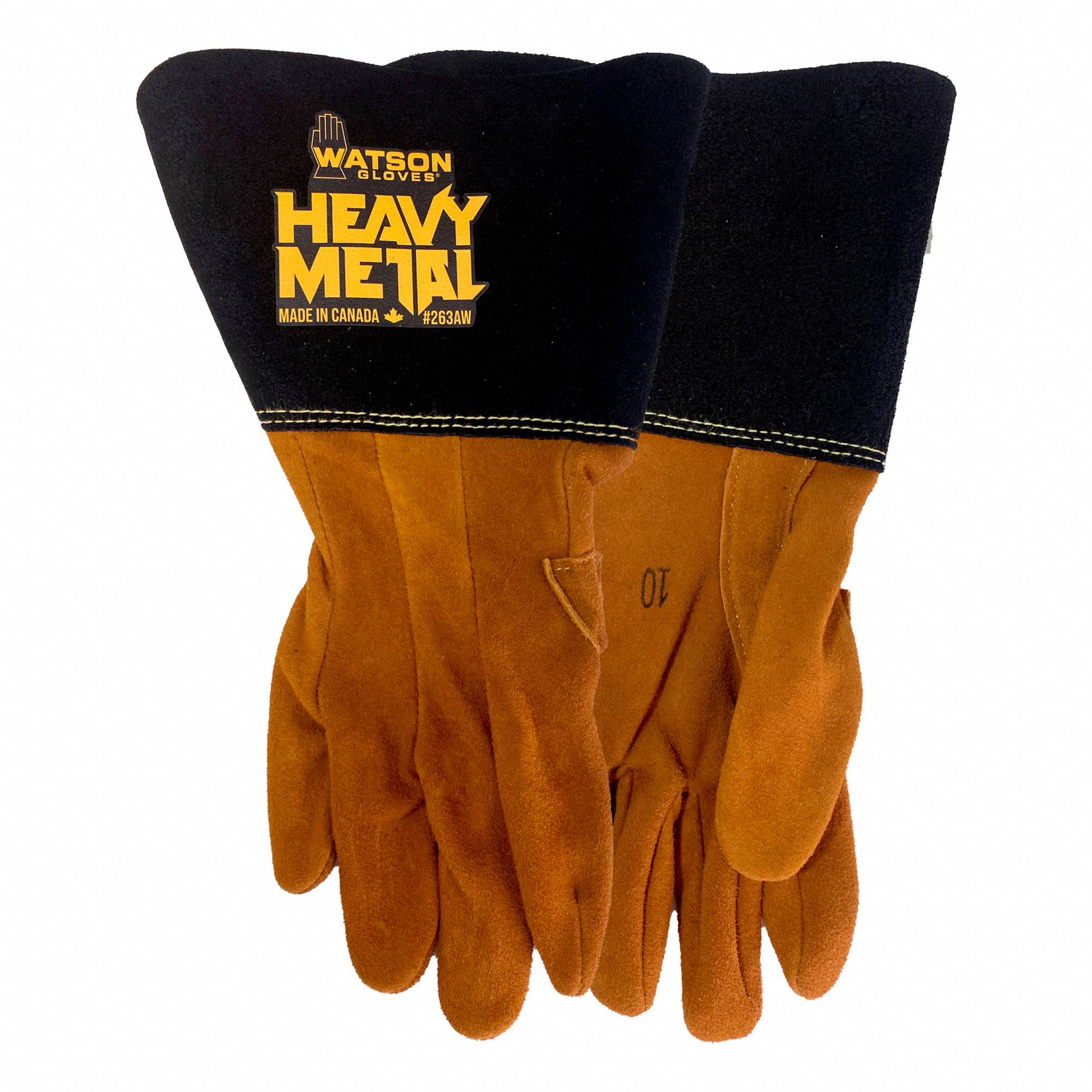 WELDING GLOVES, STRAIGHT THUMB, SZ 9, BROWN, COWHIDE/DEERSKIN/KEVLAR, PR