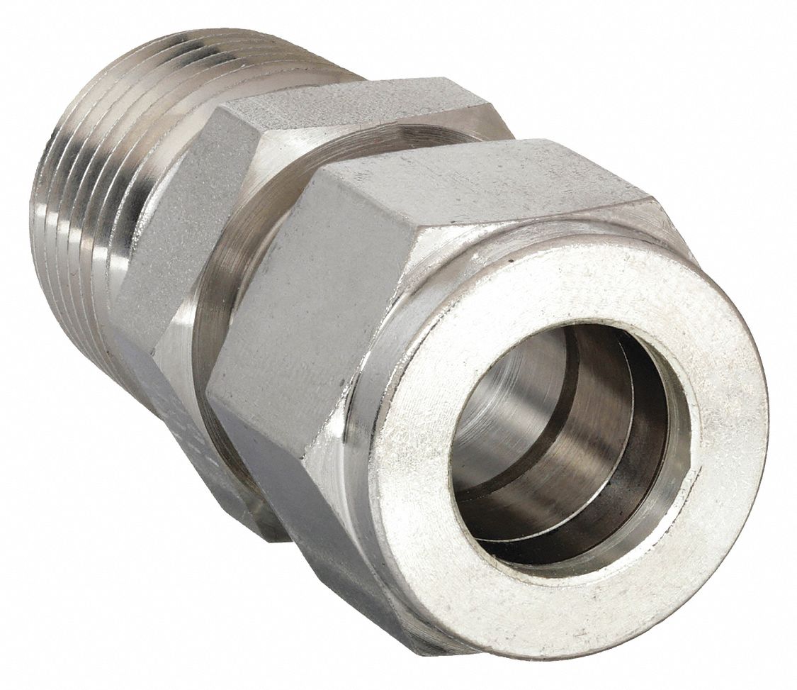 1/8 Tube OD x 1/16 NPT Male Parker ALok 2MSC1NB Brass Compression