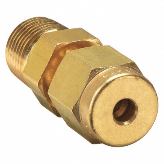 Brass, For 1/8 in Tube OD, Male Straight Connector - 20YX90|2MSC2N-B ...