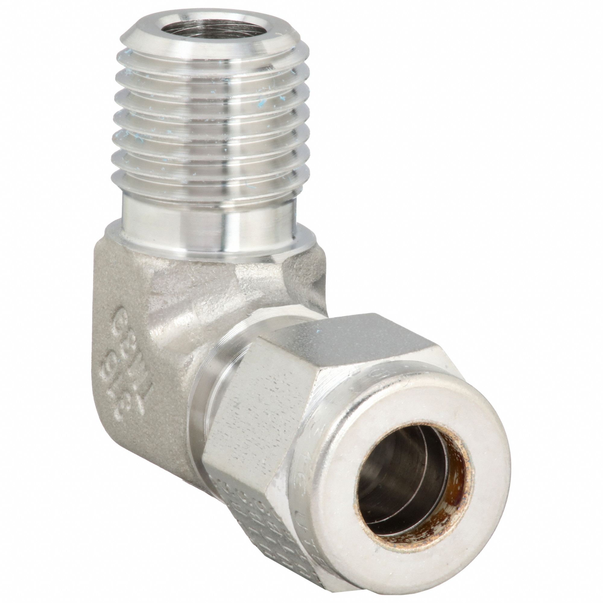 Compression Fitting Elbow: 5/16 in OD x 1/4 in Pipe Fitting Size, Compression x MNPT
