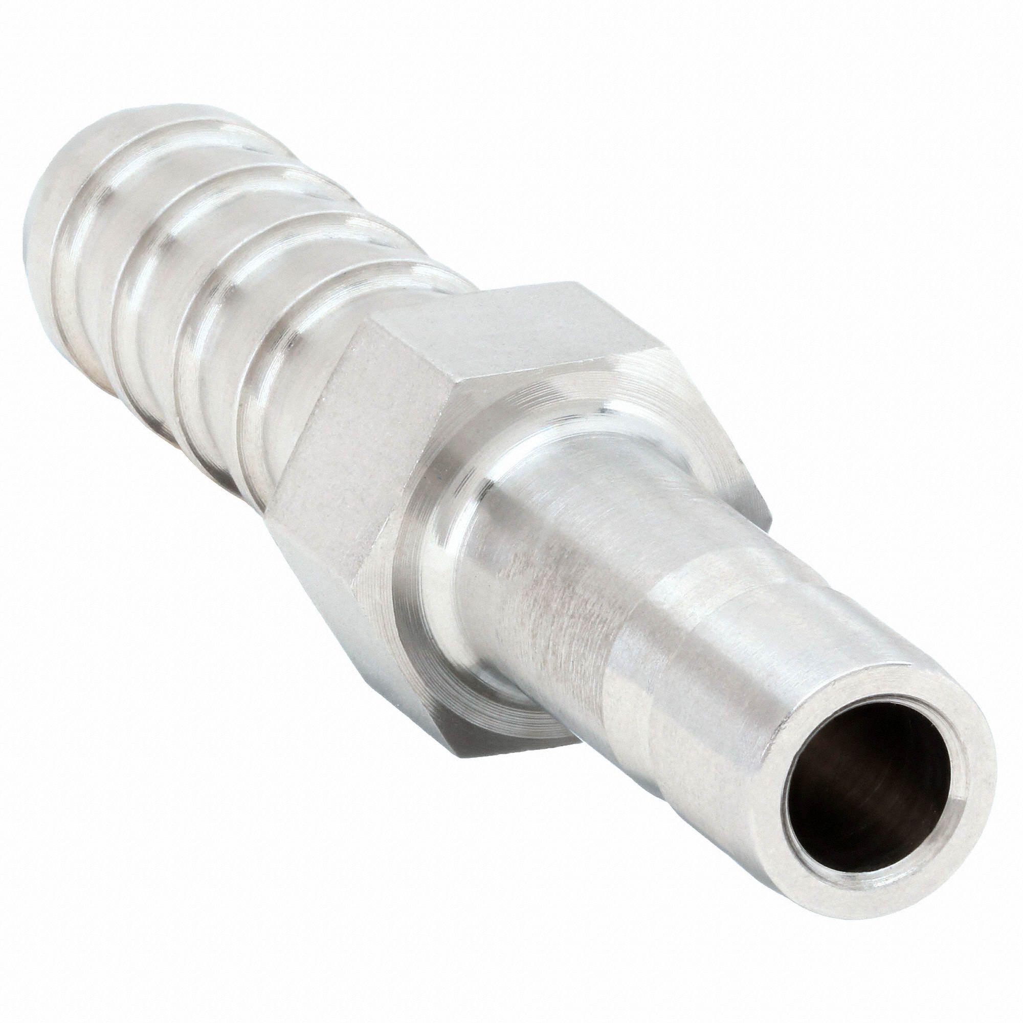 PARKER Barbed Hose Fitting: 316 Stainless Steel, Barbed X Tube Stem ...