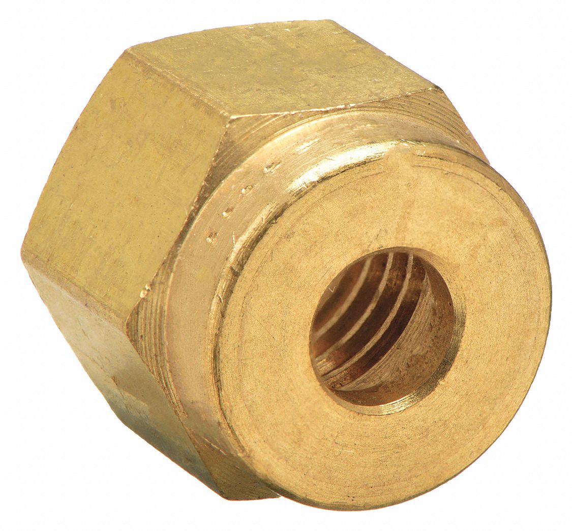 Brass, For 1/8 in Tube OD, Nut - 20YZ08|2 BZ-B - Grainger