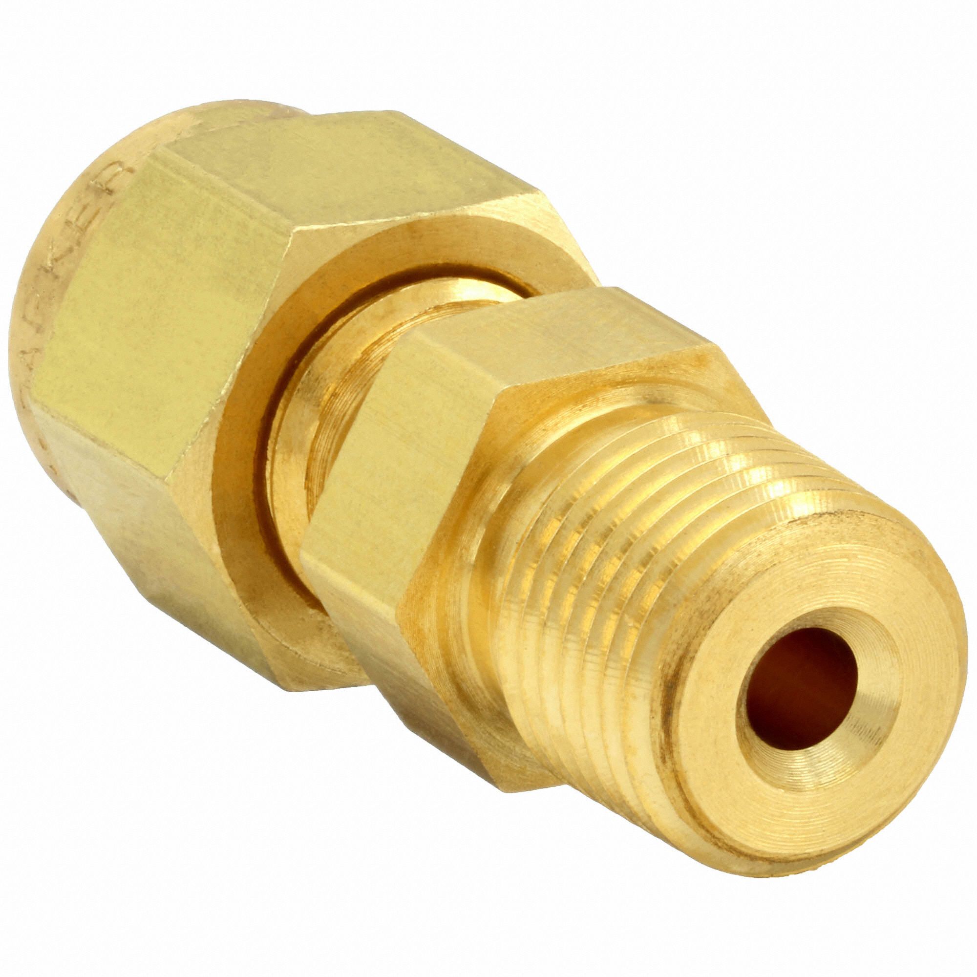 PARKER Male Connector, 1/8 in Tube Size, 1/4 in Pipe Size - Pipe ...