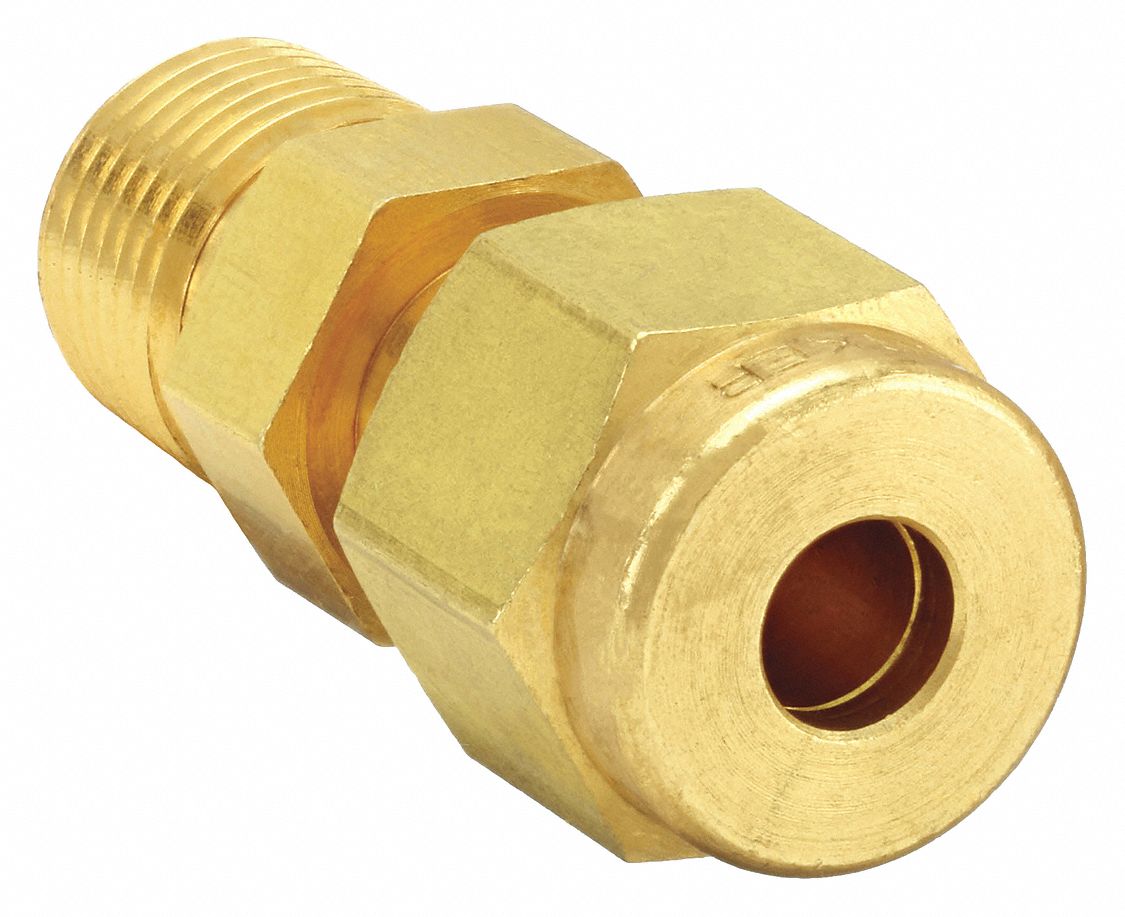 Brass, For 1/8 In Tube OD, Male Connector - 20YZ20|2-4 FBZ-B - Grainger