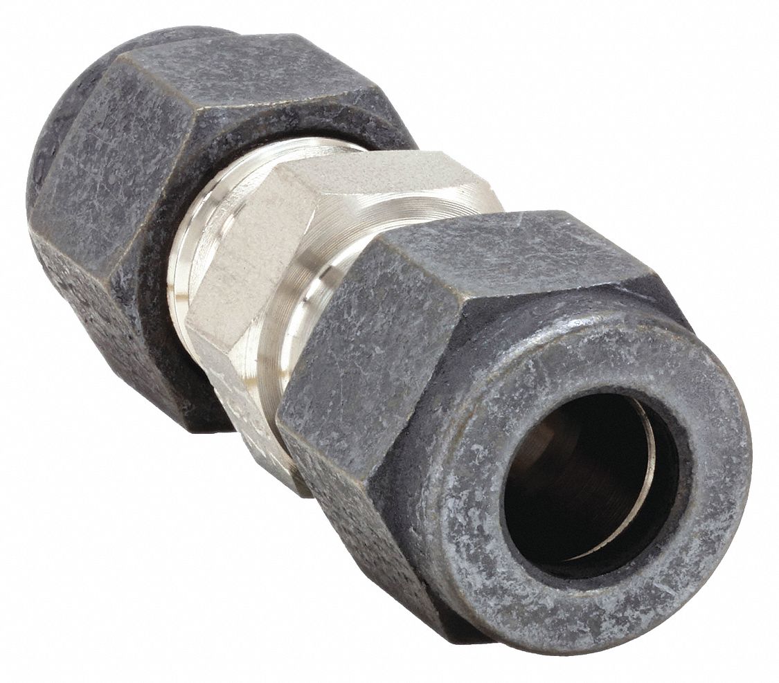 Compression Fitting Union: 5/16 in OD x 5/16 in OD Fitting Size, Compression x Compression