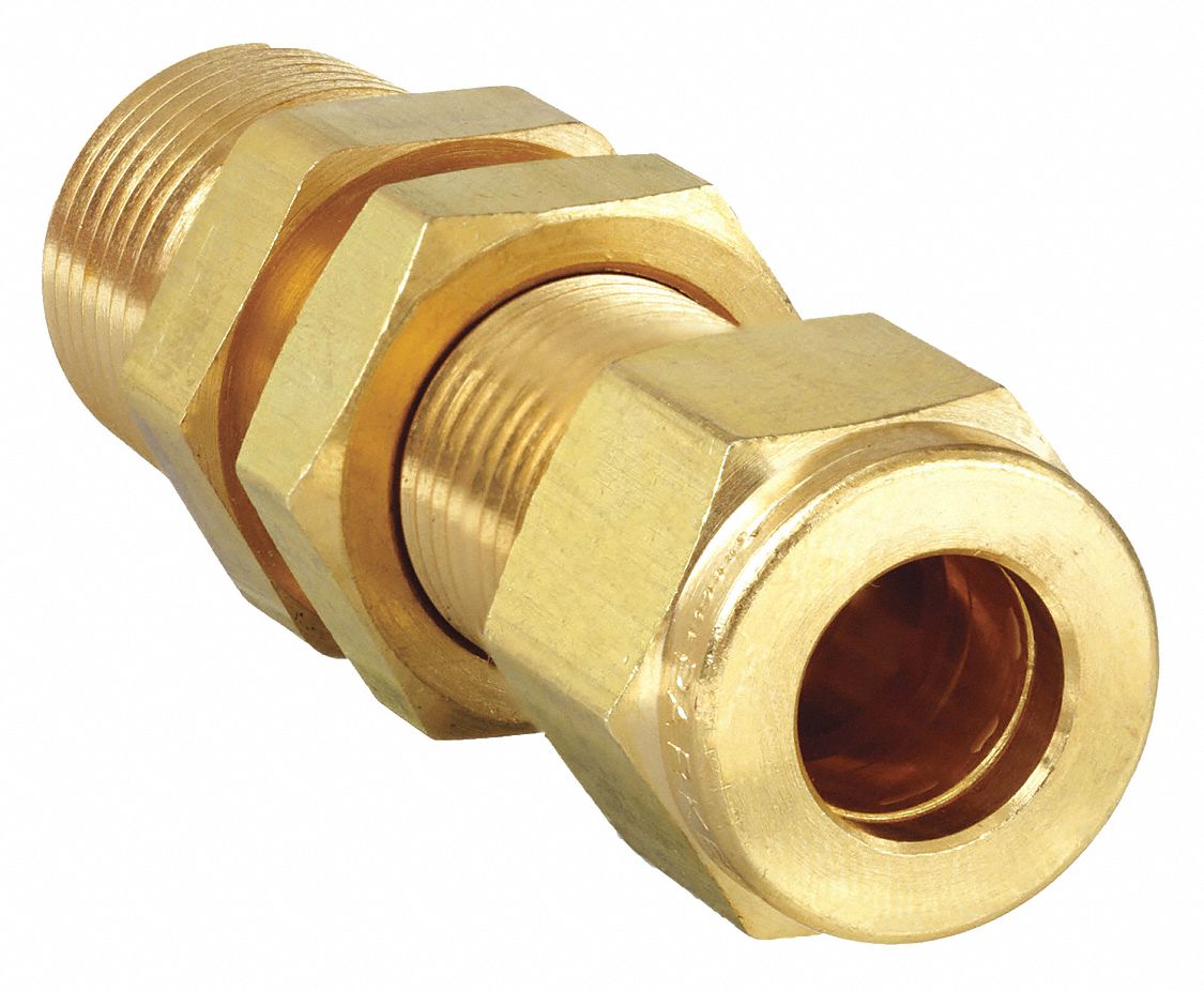 Bulkhead Connector, Brass,