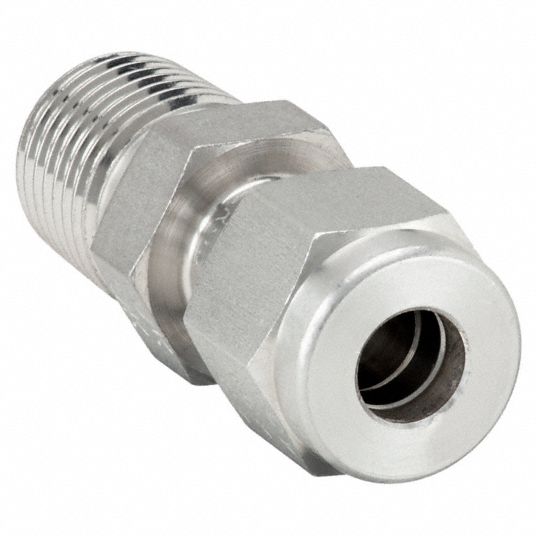 Tacoma Screw Products  3/16 T x 1/8 NPT Compression Brass Fitting - Male  Connector (Tube to Male Pipe)