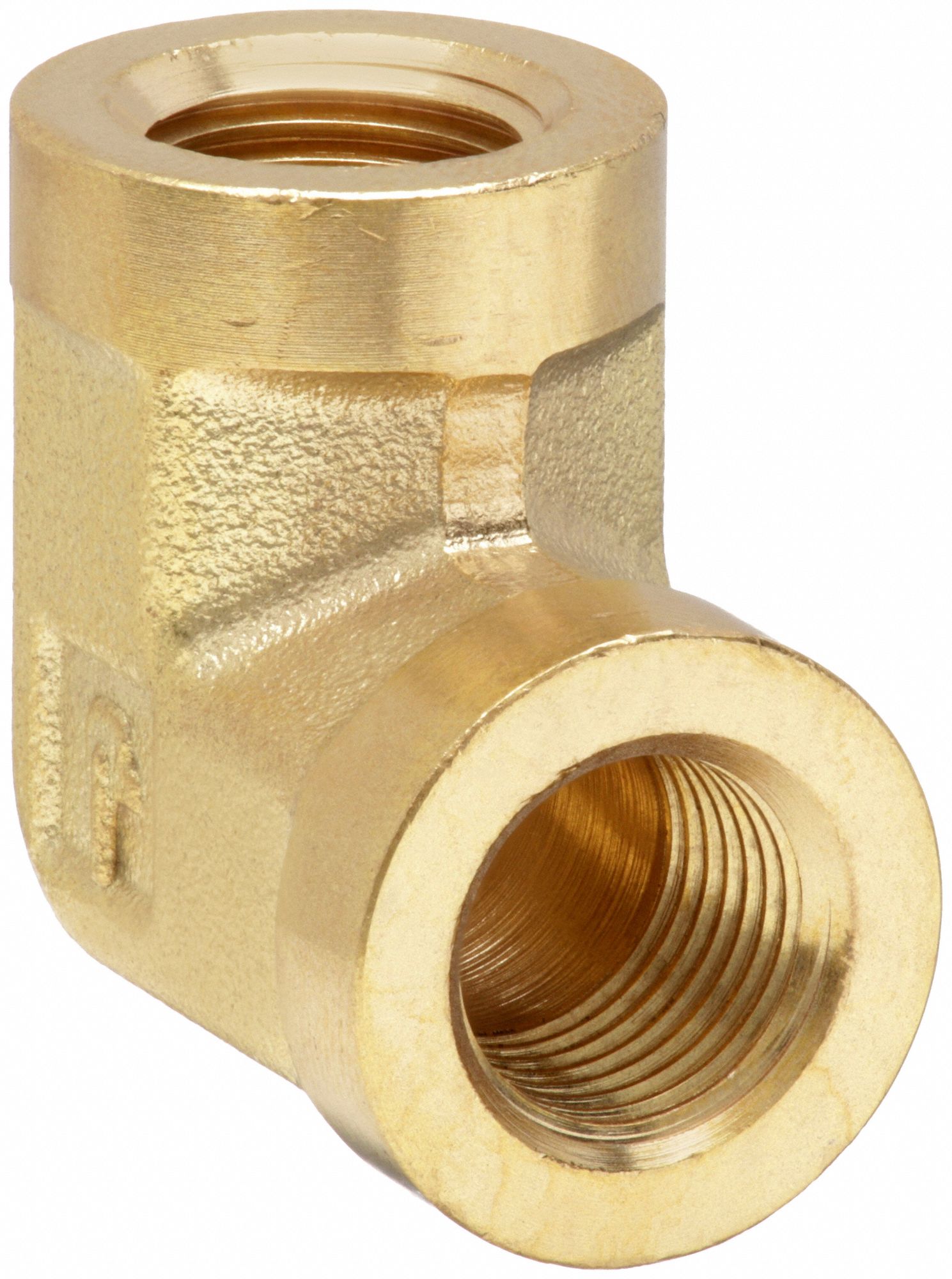 90° Elbow: Brass, 1/8 in x 1/8 in Fitting Pipe Size, Female NPT x Female NPT, 1 5/16 in Overall Lg