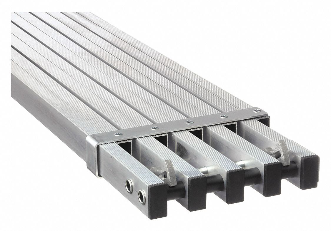 250 lb Load Capacity Aluminum Extension Plank, 4 inH x 12 inW x 10 to