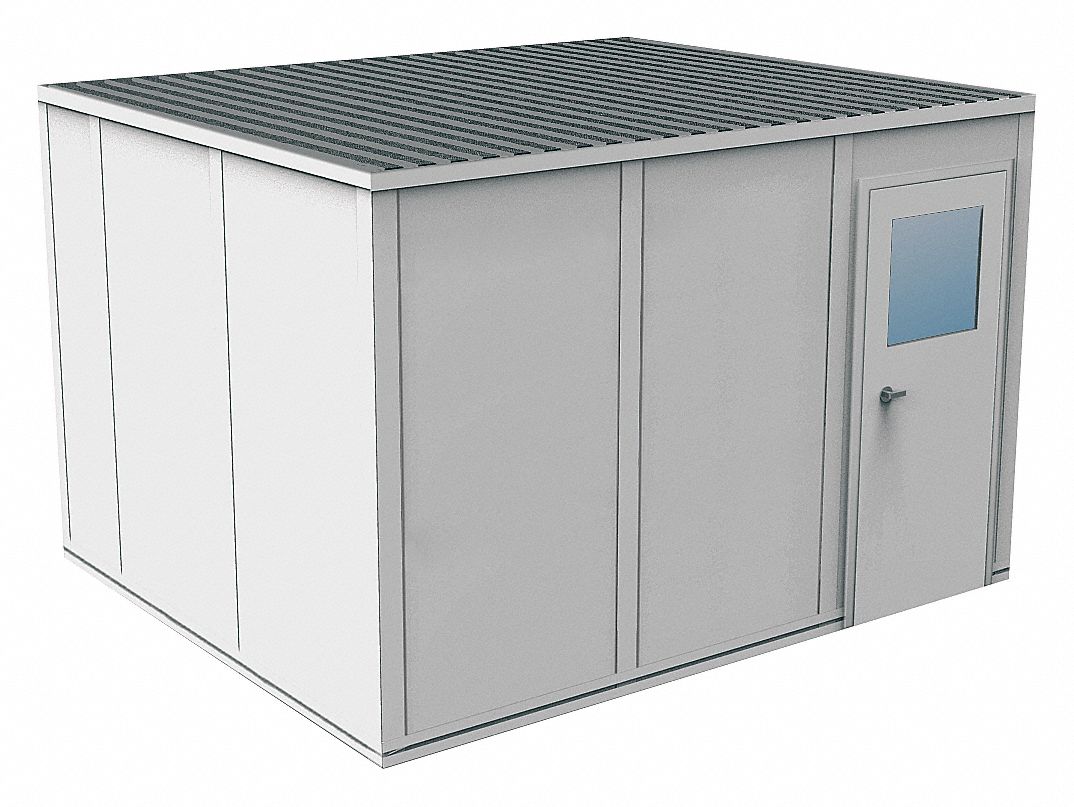 Modular InPlant Office,4Wall,10x12,Vinyl - Grainger