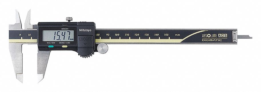 CALIPER, DIGIMATIC, +/- 0.02 MM ACCURACY, 0-200 MM RANGE, 1 31/32 IN JAW DEPTH