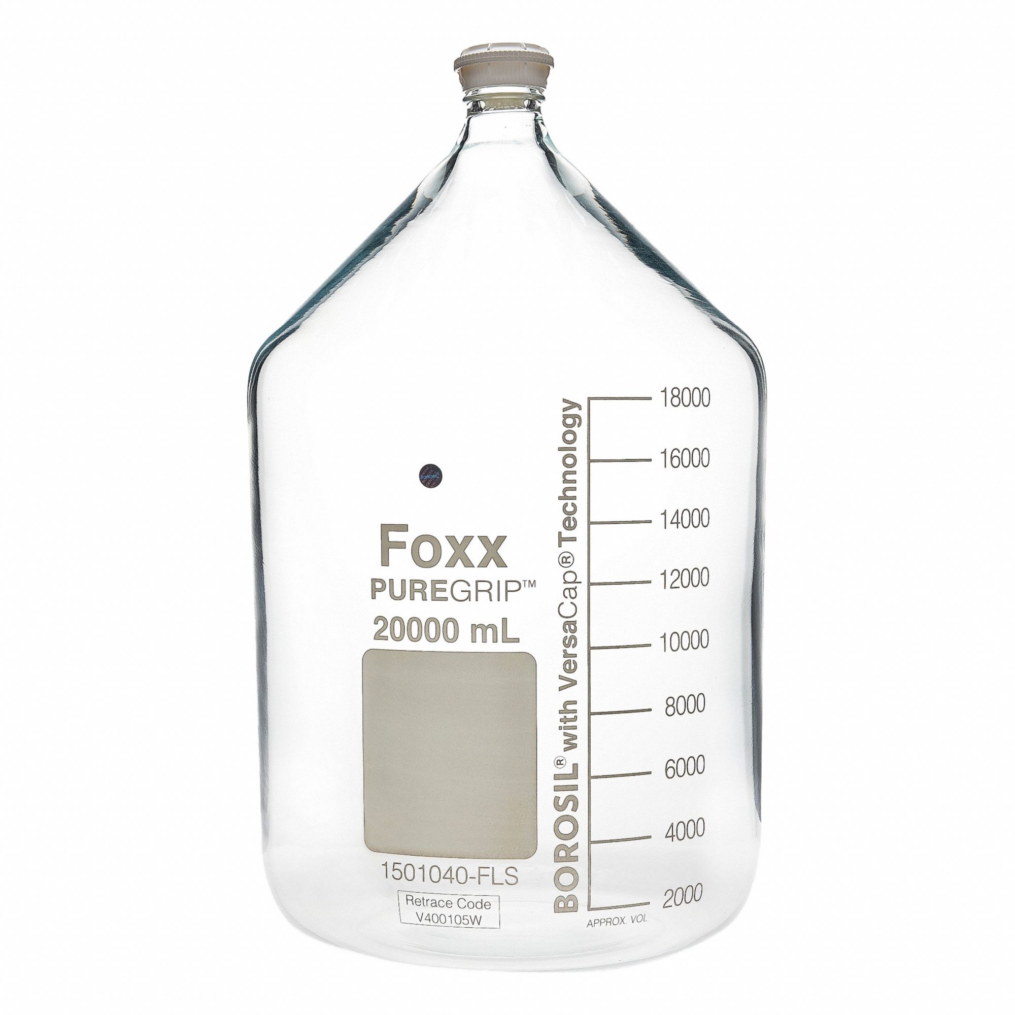 FOXX LIFE SCIENCES Glass Media, BOD, & Specialty Lab Bottles - Glass Lab Media Bottles: 100 mL, GL45 (MPN 1519016-FLS). Key specifications — Closure Type: Screw-On; Mouth Size: Wide; Screw Closure Size: GL45; Brand: FOXX LIFE SCIENCES; Body Color: Amber.