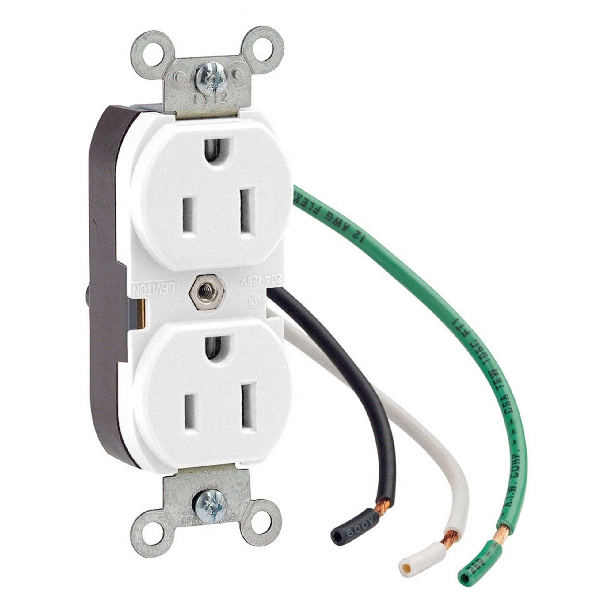 Leaded Dup 15A 125V Self-Gr Gry