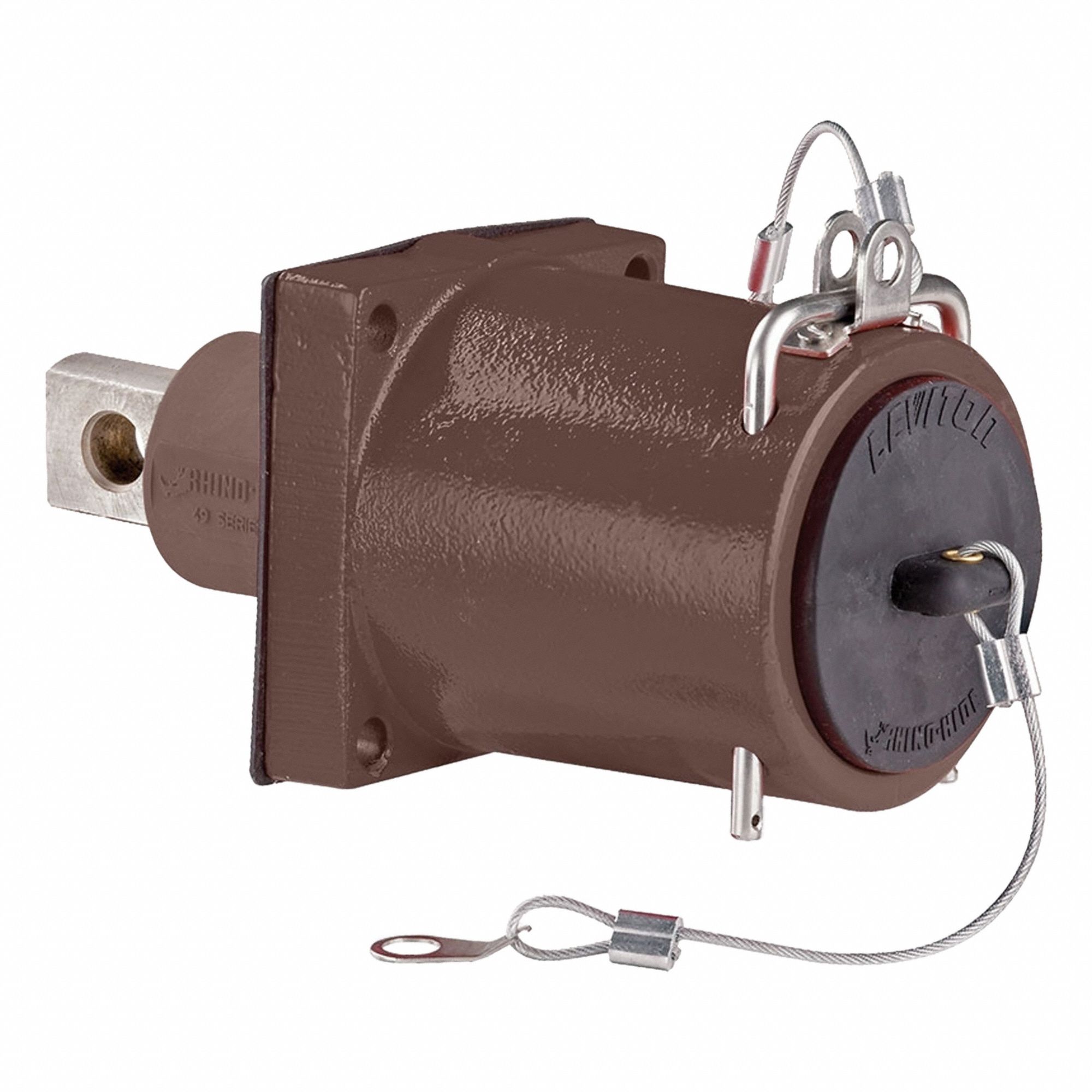 Single Pole Receptacle: For Female Connectors, 1135 A, Straight, Brown, Square, Threaded Mounting