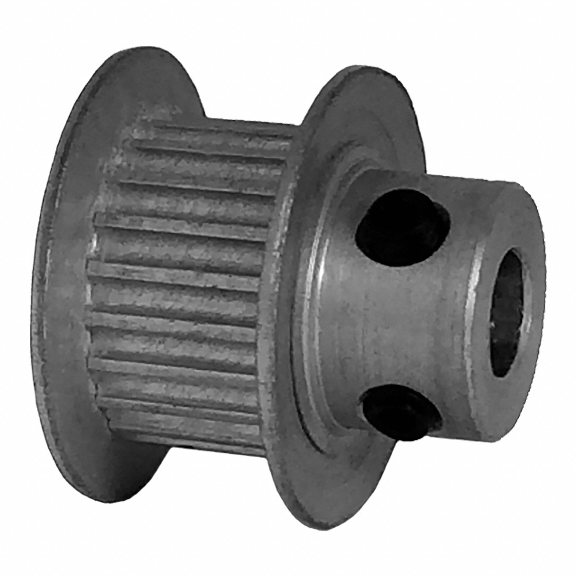 DAYTON Timing Pulley: Modified Curvilinear, Fixed, For GT Timing Belt Section, For 6 mm Belt Wd (MPN 21-2P06-6FA2). Key specifications — Brand: DAYTON; Finish: Clear Anodized; For Belt Series: Powerhouse®.