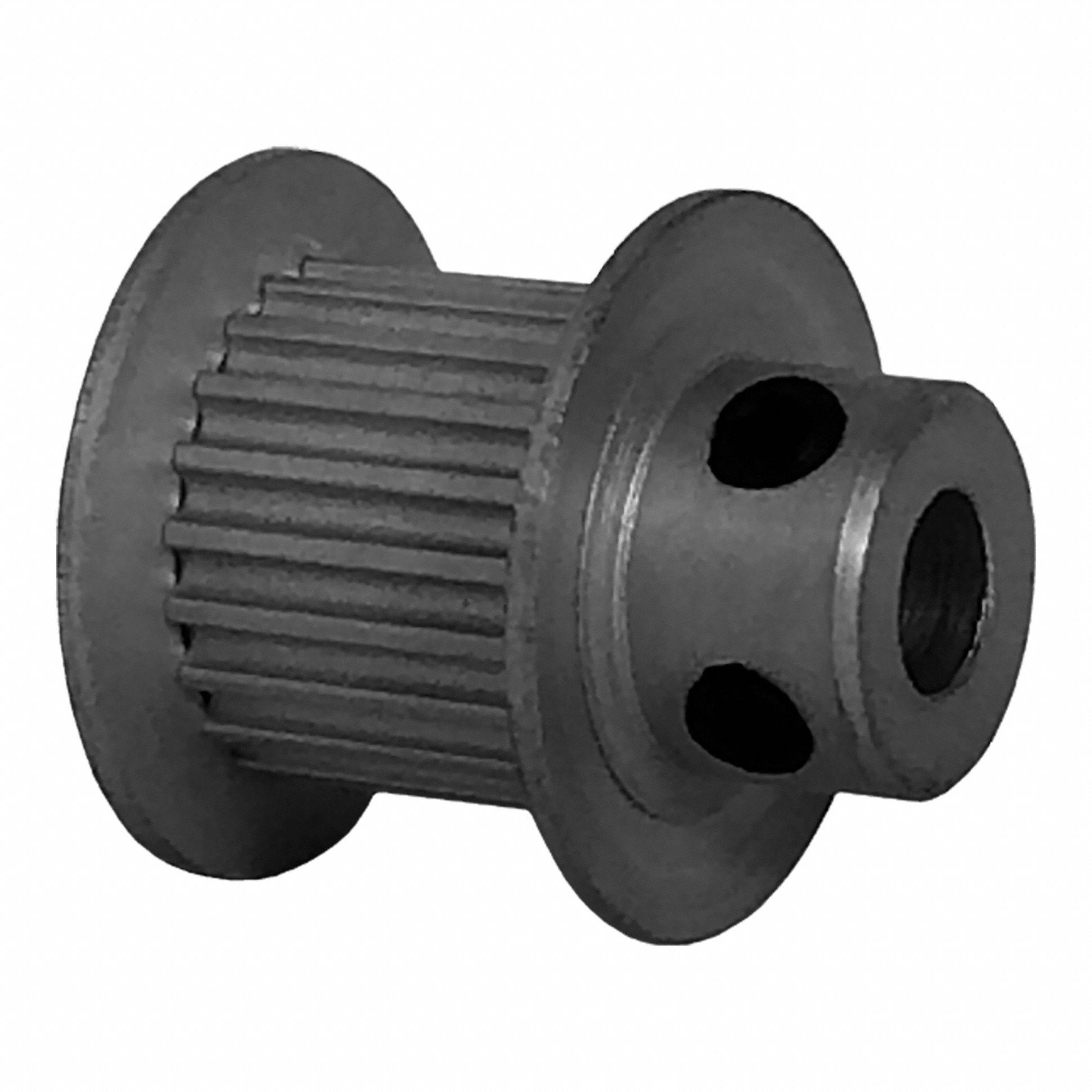 DAYTON Timing Pulley: Modified Curvilinear, Fixed, For GT Timing Belt Section, For 9 mm Belt Wd (MPN 21-2P09-6FA2). Key specifications — Brand: DAYTON; Finish: Clear Anodized; For Belt Series: Powerhouse®.