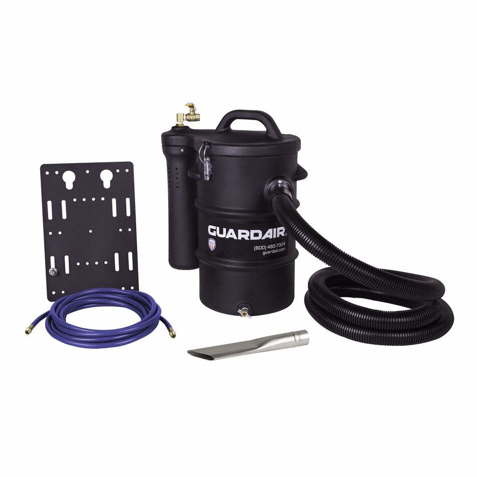 Vacuum Cleaner: Wet/Dry, Std, Polyethylene, 1 1/2 in Vacuum Hose Dia, 77 in Static Pressure