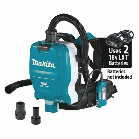 MAKITA Cordless Backpack Vacuum 64 cfm Vacuum Air Flow, 10 lb Wt, 69
