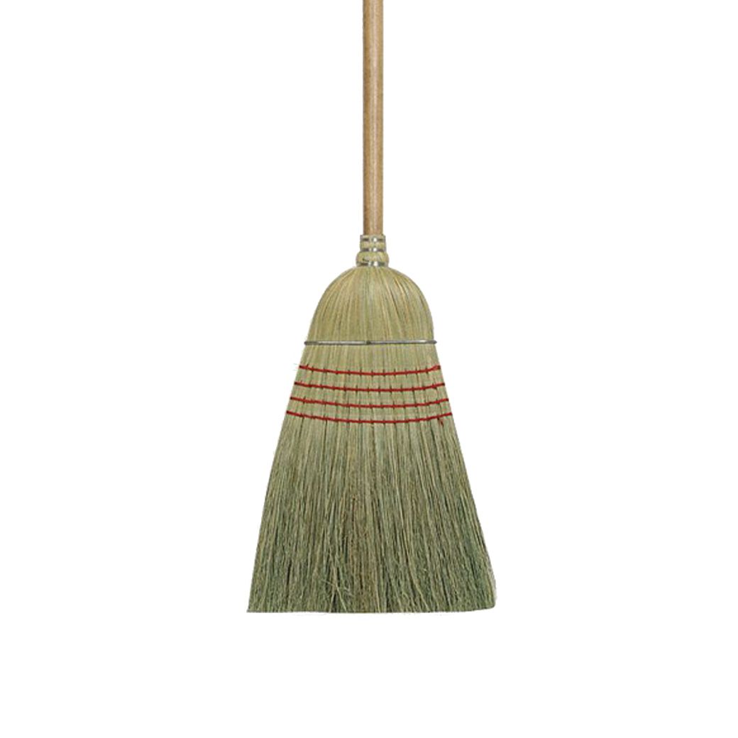 RUBBERMAID COMMERCIAL PRODUCTS Lobby Broom and Dust Pan: 28 in Broom Handle  Lg, Polypropylene, Black