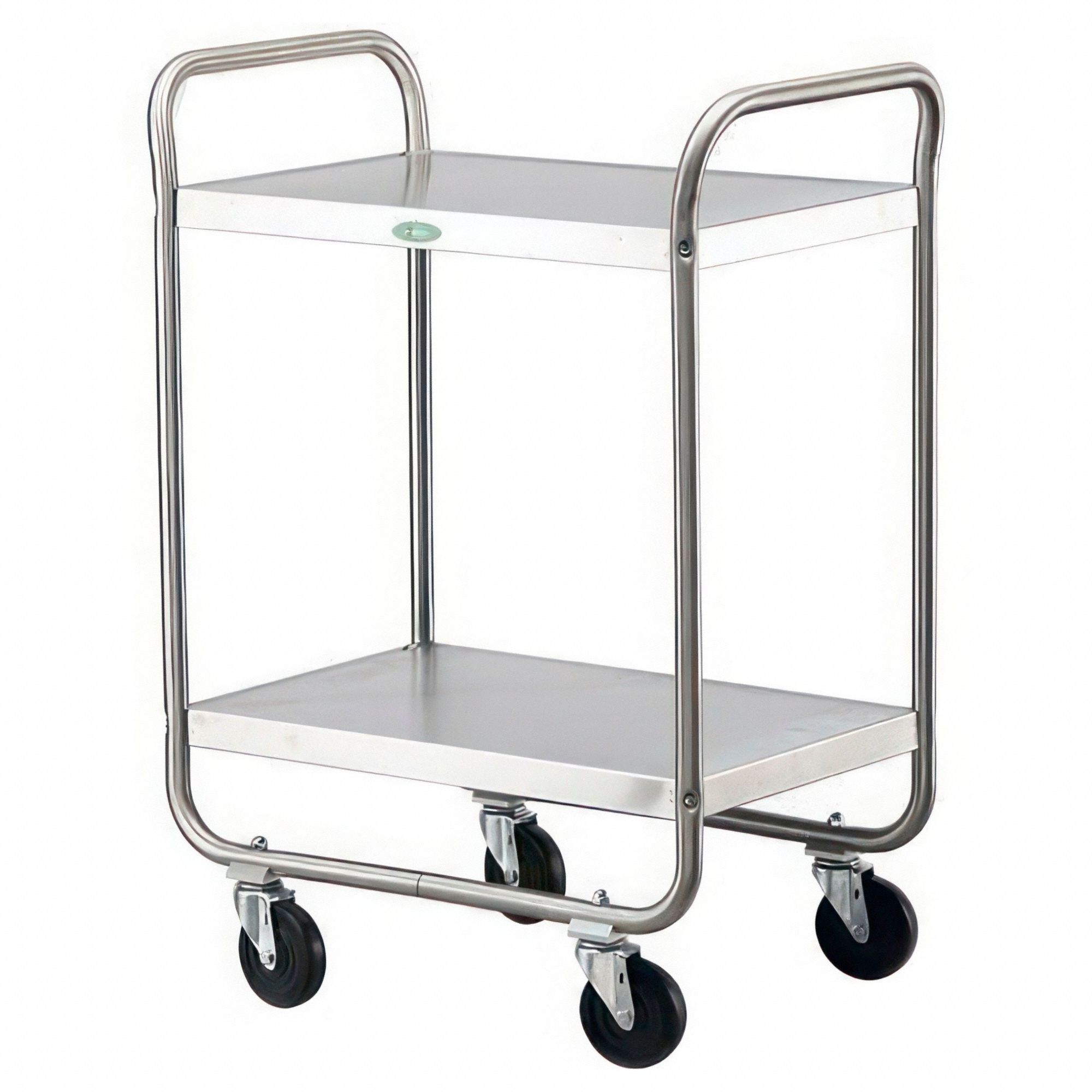 Tubular Utility Cart: 500 lb Max Load Capacity, 2 Shelves, 35 3/4 in Overall Ht