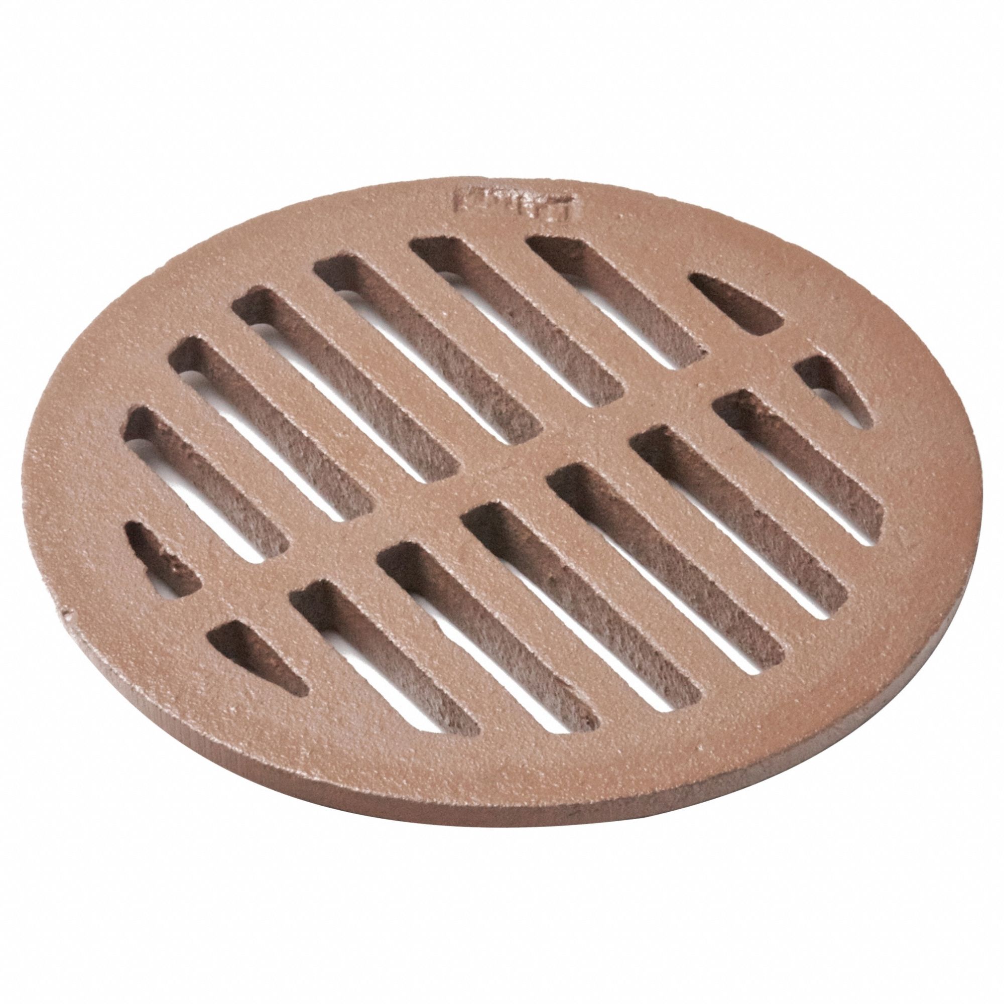 Strainer: A, Round, Slotted, 7 7/8 in Overall Dia, 3/4 in Thick, Cast Iron, Tan