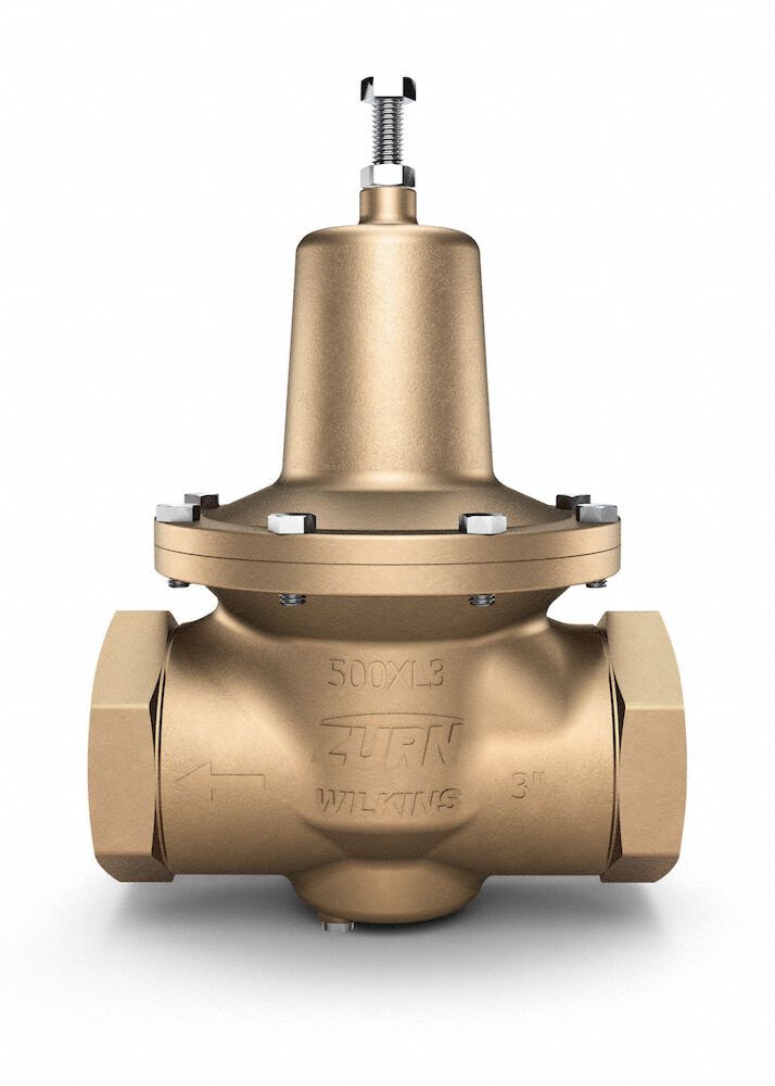 Pressure Reducing Valve: FNPT x FNPT, 2 1/2 in Pipe Size, Cast Bronze, 75 psi to 125 psi