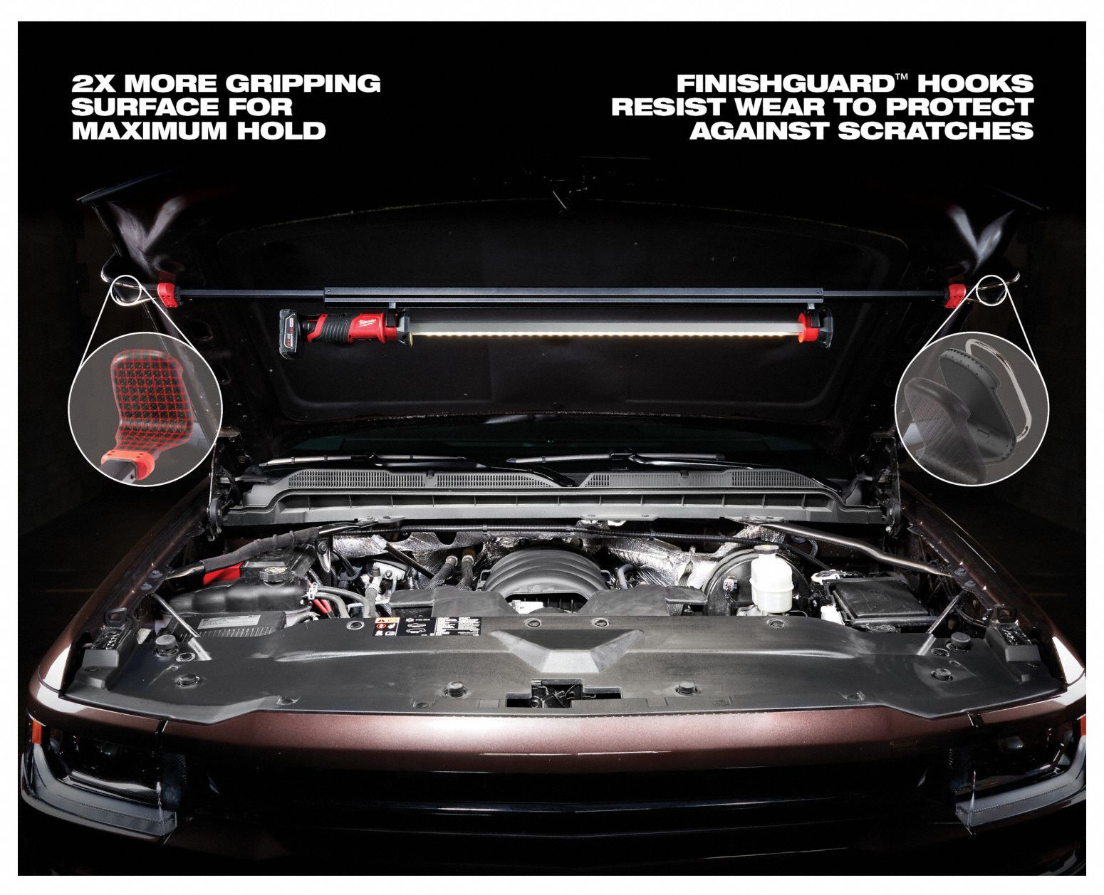 MILWAUKEE Cordless Underhood Light Kit M12, Battery Included, 1,350 lm