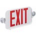 Steel Exit Signs with Round Side-Mount Light Heads