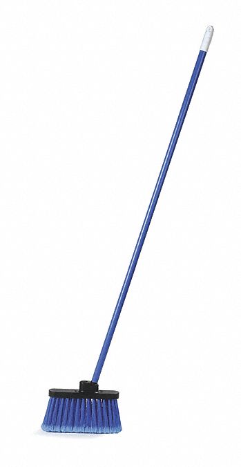 Wide Lt Lobby Broom Flgd w/Thrd Hdl PK12