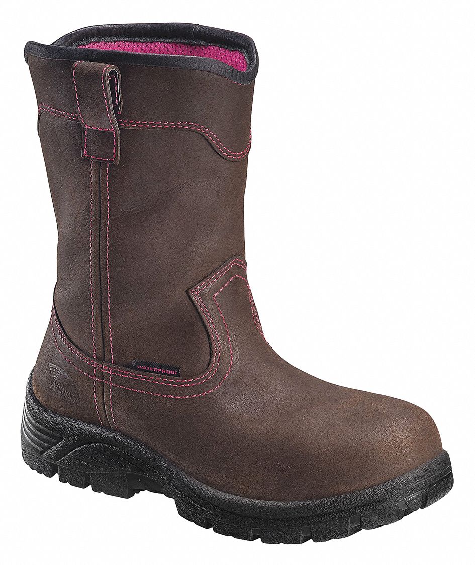 Boot, Wellington, Brown, Leather, 9.5W, PR
