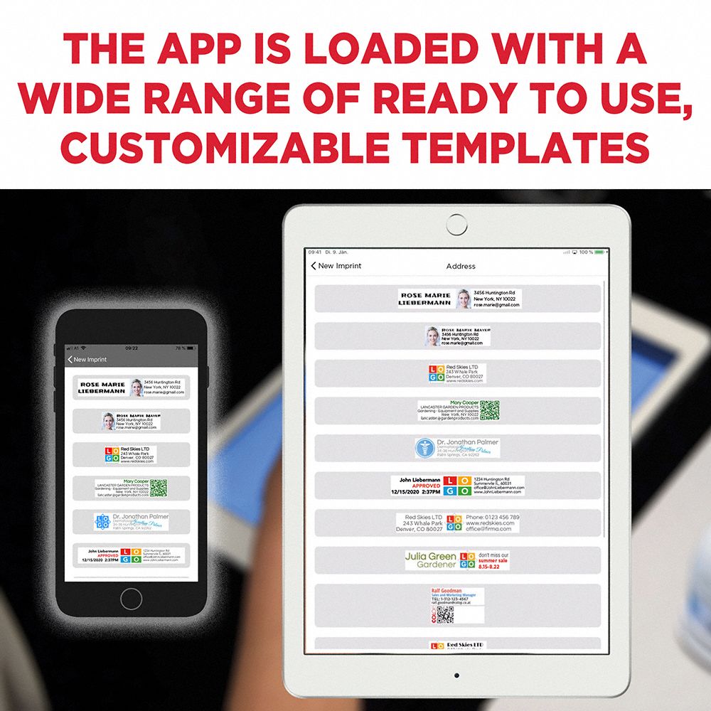 EMARK Marking Device 9/16 in Imprint Area Ht, 6 in Imprint Area Wd