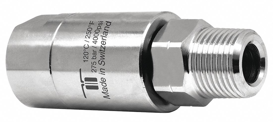 Swivel In-Line SS 3/8 NPTF x 3/8 NPTM