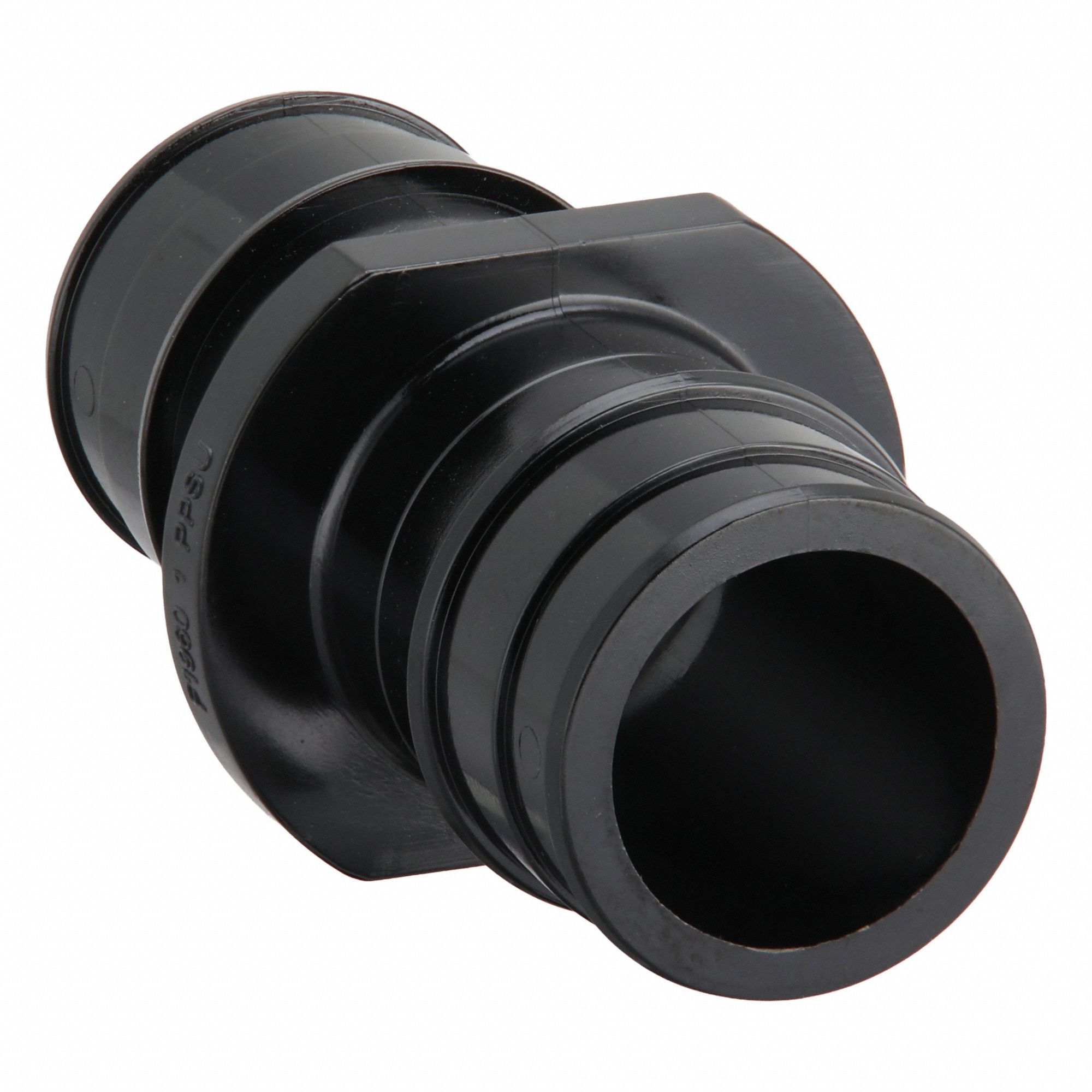 Barbed Fitting Coupling: 3/4 in ID x 3/4 in ID x 1 in Pipe Size, Barbed, Polymer, Expansion