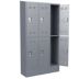 Slope-Top Ready-To-Use Louvered Metal Wardrobe Lockers